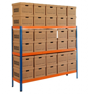 Archive Storage Racking With Boxes - 300kg UDL - Wilmat